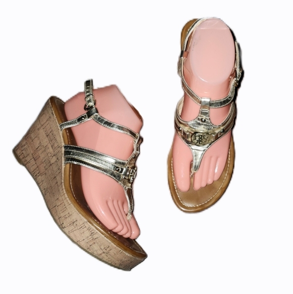 BCBG | Women's Gold Sandals - Picture 2 of 5